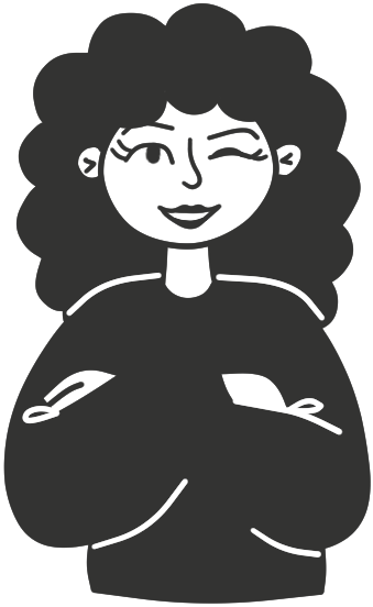 Berufliche Neuorientierung: die Potential-Pioniering (Illustration einer selbstsicher zwinkernden Frau mit lässig verschränkten Armen)